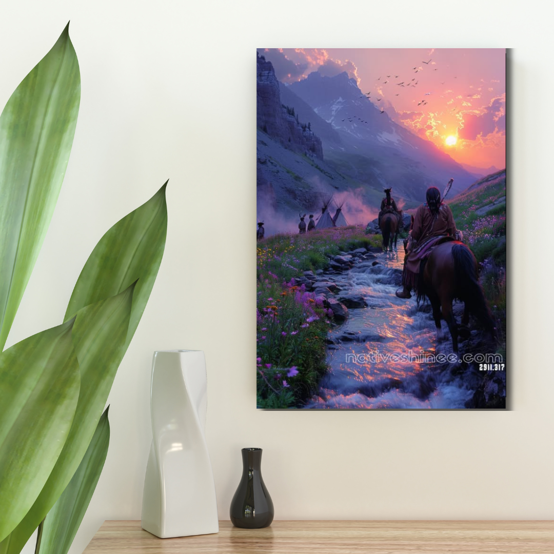 Twilight Journey Native American Canvas