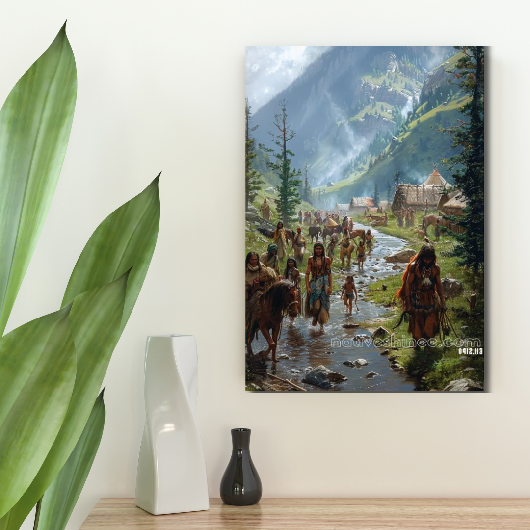 Valley of Harmony and Life Native American Canvas