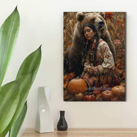 Harmony of the Bear Spirit Native American Canvas