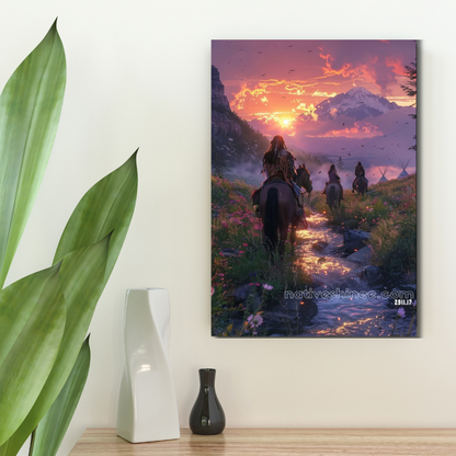 Twilight Journey Native American Canvas