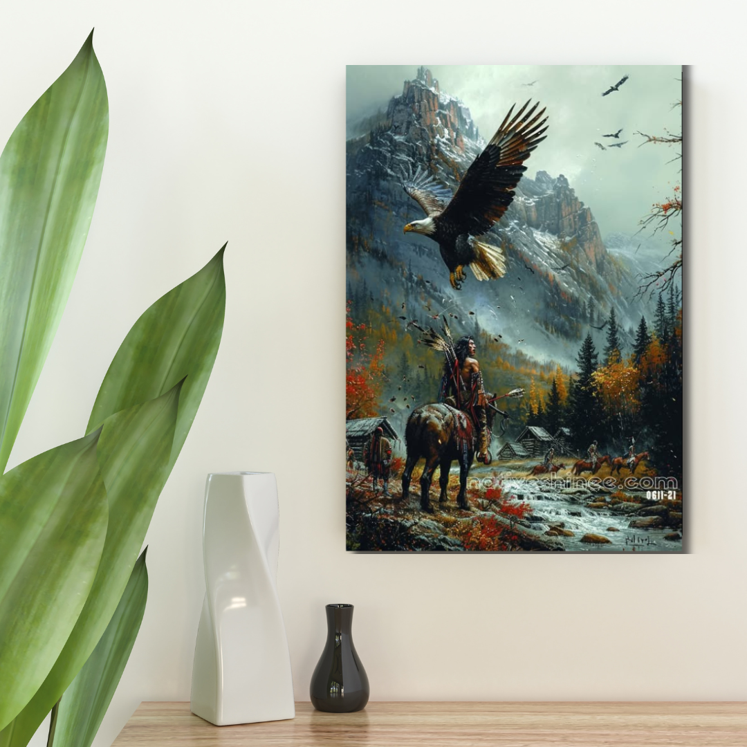 Eagle's Watch Native American Canvas