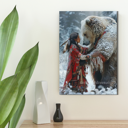 Spirit of the Bear Native American Canvas