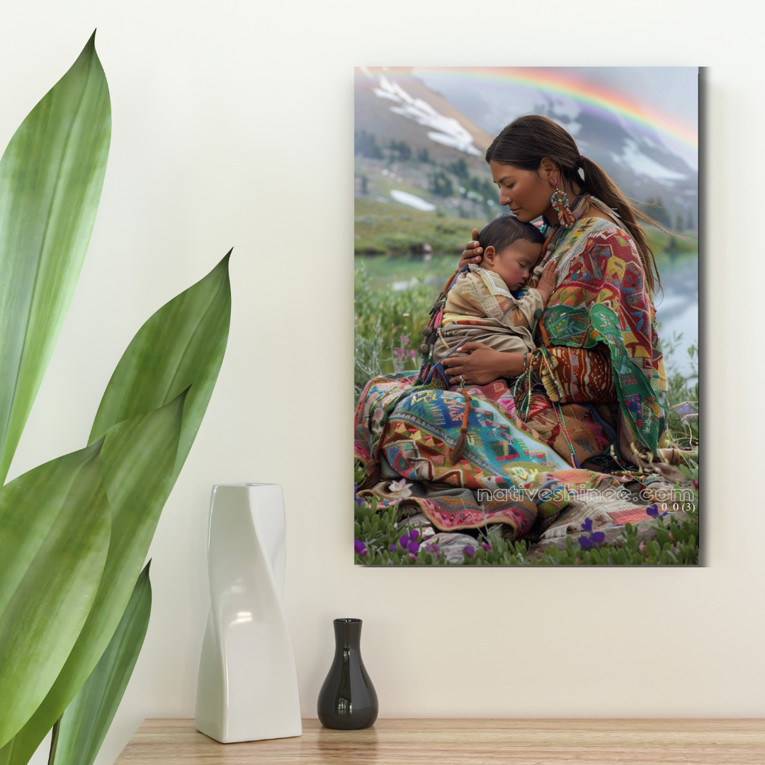 Promise Under the Rainbow Native American Canvas