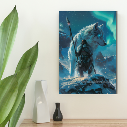 Guardian of the Northern Lights Native American Canvas