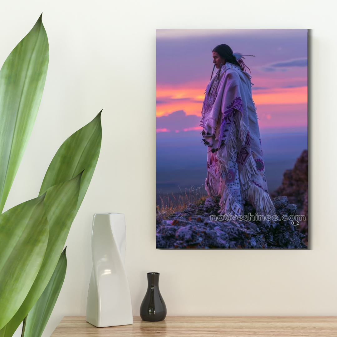 Spirit of the Sunset Native American Canvas