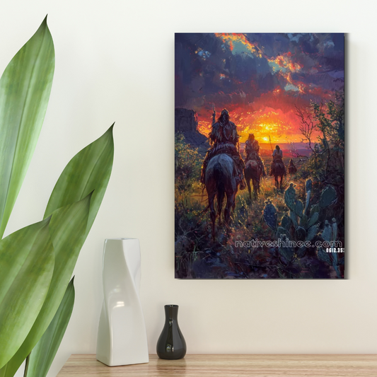 Sunset in the Wildlands Native American Canvas