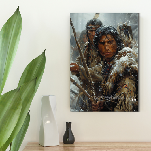 Winter Warriors Native American Canvas