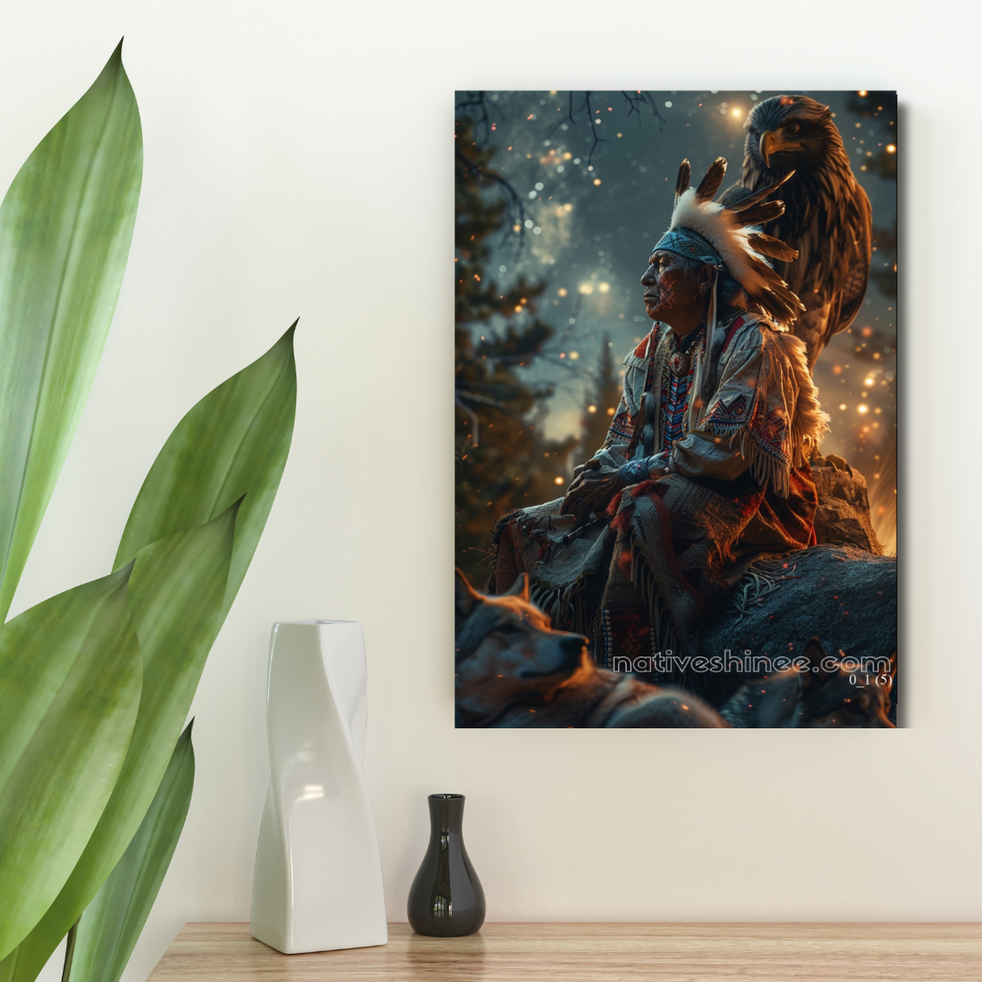 Keeper of the Sacred Flame Native American Canvas