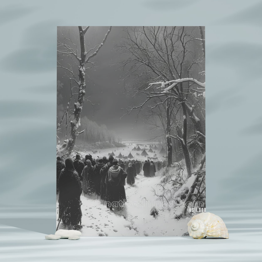 Journey Through the Winter Veil Native American Canvas