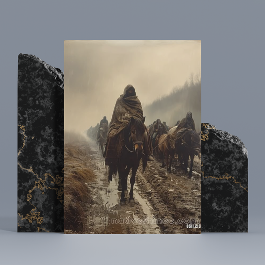 Trail of Shadows: A Native American Canvas