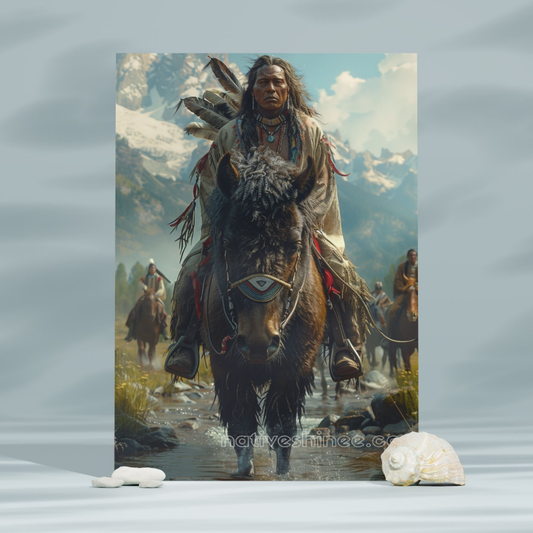 Together We Ride Native American Canvas