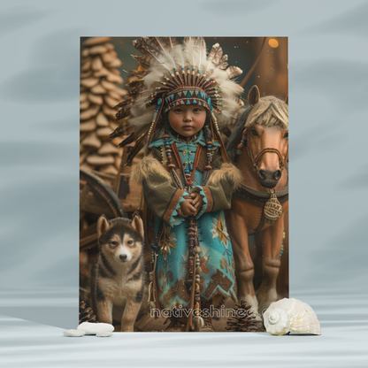 Threads of Childhood Native American Canvas