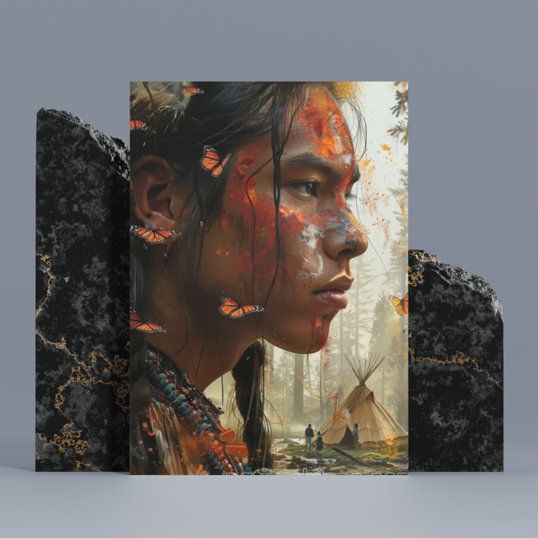 Painted Spirit of Renewal: A Native American Canvas