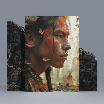 Painted Spirit of Renewal: A Native American Canvas