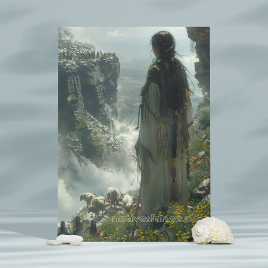 Edge of Courage Native American Canvas