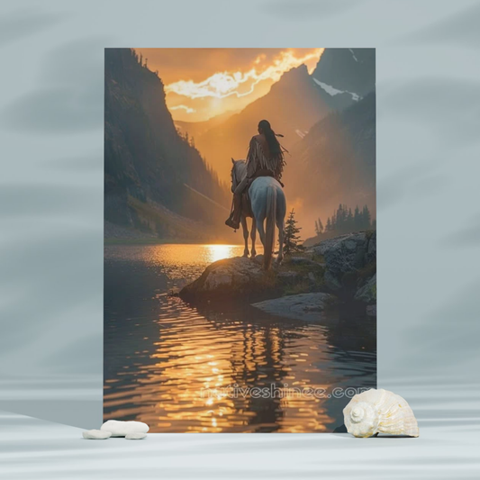 Reflections of Sunset Native American Canvas