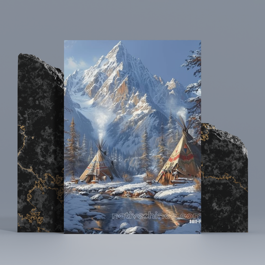 Winter's Embrace Native American Canvas