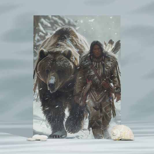 Walk of the Winter Spirit Native American Canvas