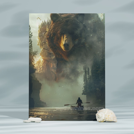 Guardian of the River Native American Canvas