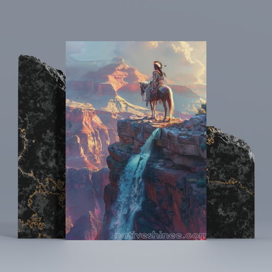 Sentinel of the Canyon: A Native American Canvas