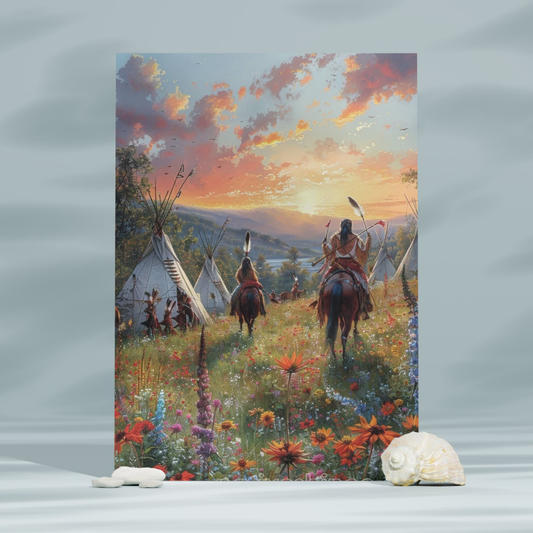 Embrace of Nature Native American Canvas