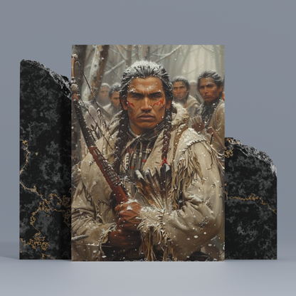 Winter Warrior: A Native American Canvas