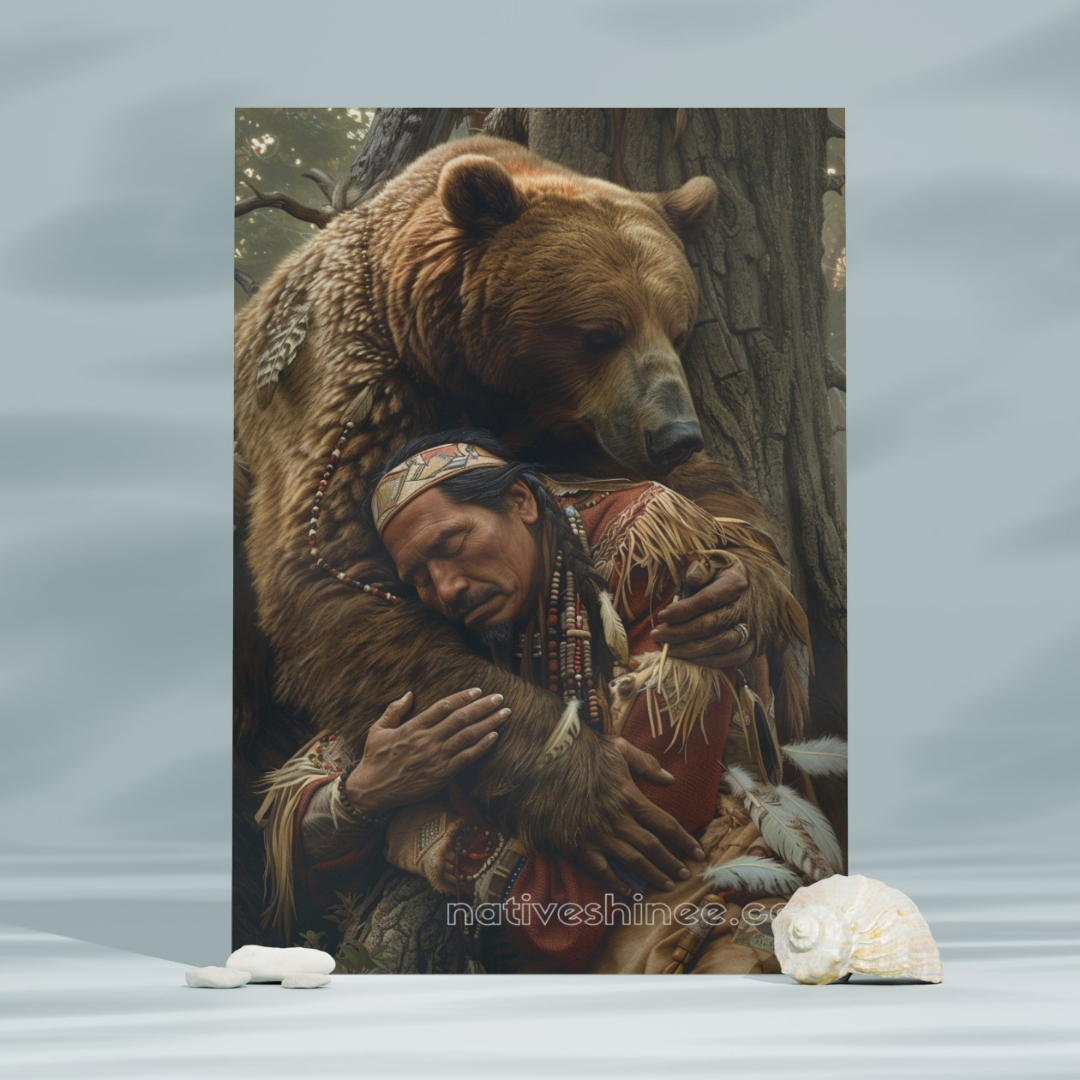 Guardian's Embrace Native American Canvas