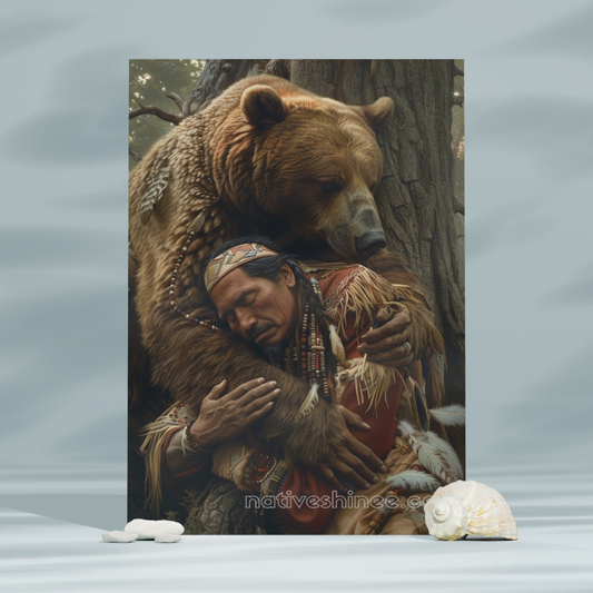 Guardian's Embrace Native American Canvas