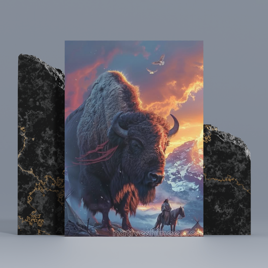 The Spirit of the Plains: A Native American Canvas