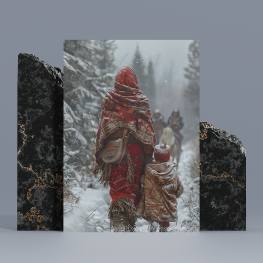 Winter's Journey: A Native American Canvas