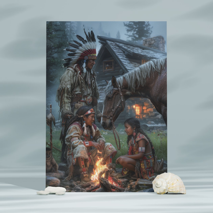 Circle of Love Native American Canvas