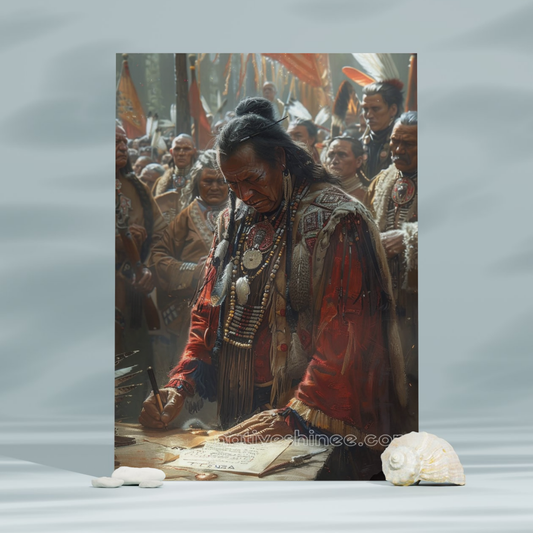 Echoes of Betrayal Native American Canvas