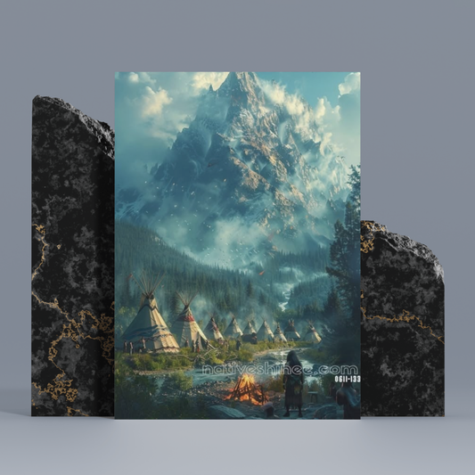 Sacred Peaks of the Homeland: A Native American Canvas