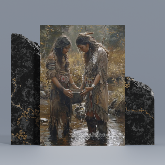 Sacred Waters of Sisterhood Native American Canvas