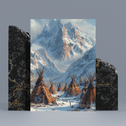 Snow Mountain Native American Canvas