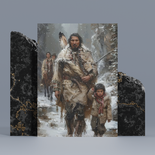 Guardians of the Winter Trail Native American Canvas