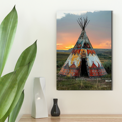 Sanctuary of the Setting Sun Native American Canvas.