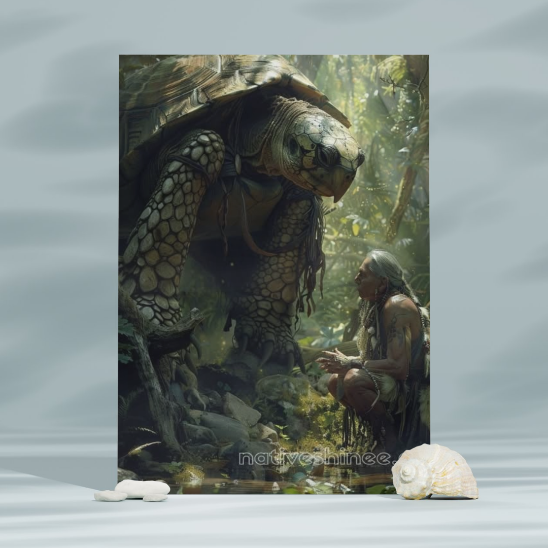 Turtle’s Peace Native American Canvas