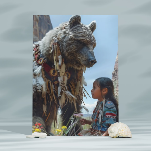 Bear’s Heart Wisdom Native American Canvas