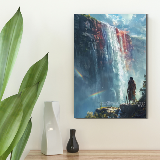 Whispers of the Waterfall Native American Canvas