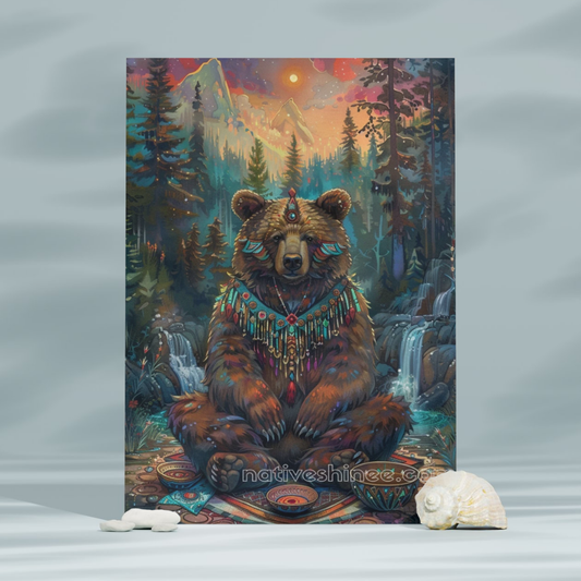 Strength in Stillness Native American Canvas