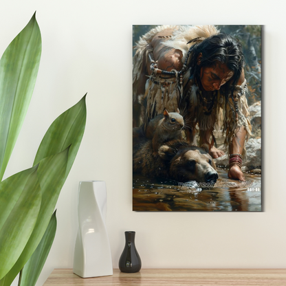 Harmony with the Wild Native American Canvas