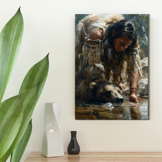 Harmony with the Wild Native American Canvas