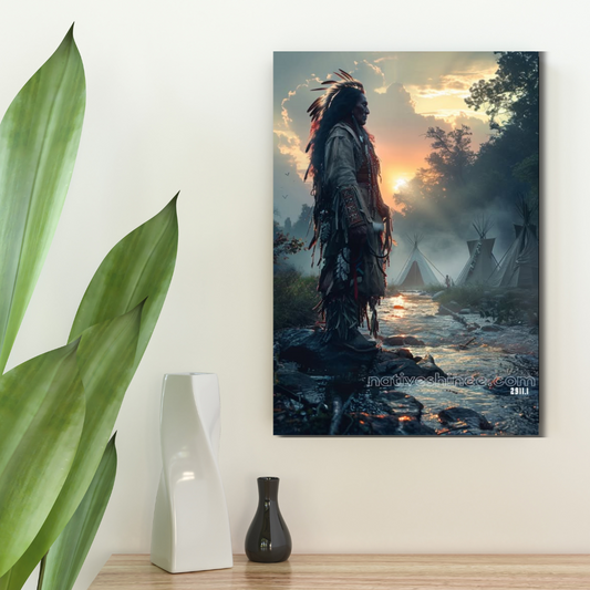 Guardian of the Sunrise Native American Canvas