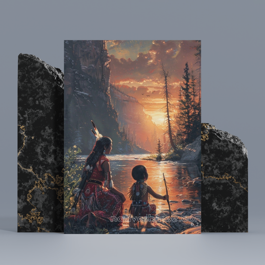 Guided by the Sunset Native American Canvas