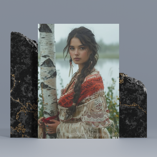 Keeper of the Birch: A Native American Canvas
