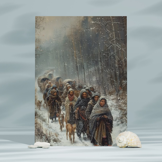 Echoes of the Trail Native American Canvas