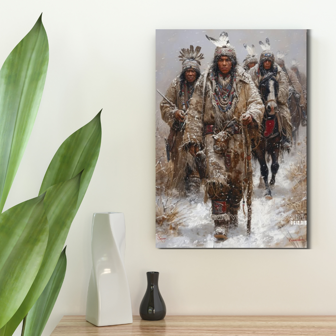 Defiant in the Storm Native American Canvas