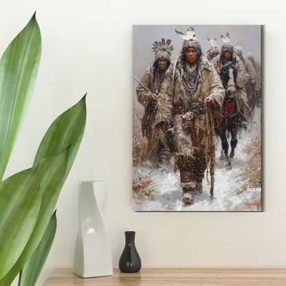 Defiant in the Storm Native American Canvas