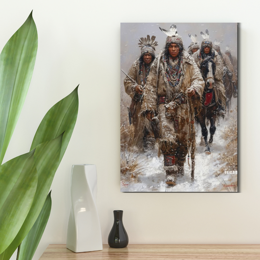 Defiant in the Storm Native American Canvas